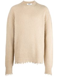 джемпер ребристой вязки MSGM