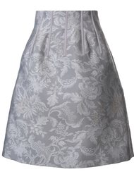 юбка с цветочным узором Oscar de la Renta