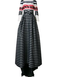 abstract striped gown Carolina Herrera