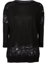 джемпер с кружевными панелями Ermanno Scervino