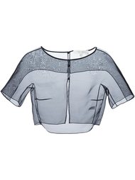 shortsleeved organza blouse Carolina Herrera