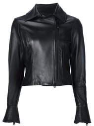 leather motorcycle jacket  Carolina Herrera