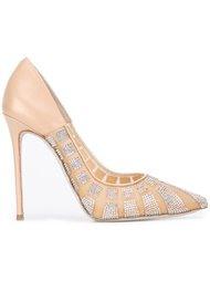 декорированные туфли-лодочки с заостренным носком René Caovilla