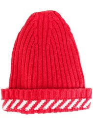 'Diagonals' beanie Off-White