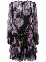 прозрачное платье с тюльпанами Dolce &amp; Gabbana