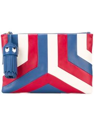 клатч в полоску  Anya Hindmarch