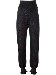 зауженные брюки с животным принтом Lanvin