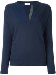 round slit neck pullover Brunello Cucinelli