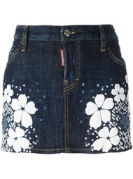 джинсовая юбка мини 'Tokyo Flower' Dsquared2