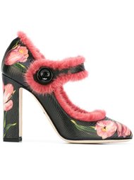 туфли с отделкой мехом норки Dolce &amp; Gabbana