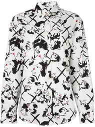 рубашка с узором 'faces' MSGM