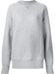 knitted panel sweatshirt Sacai