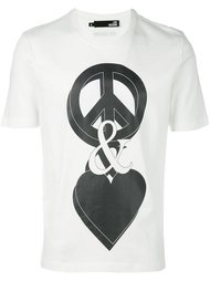 футболка с принтом 'Peace and Love' Love Moschino