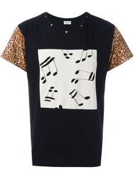 футболка с контрастными рукавами Saint Laurent