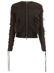 lace sleeve bomber jacket Haider Ackermann