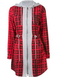 checked hoodie mini dress Moschino