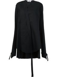 raw edge long blouse Aganovich