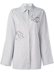 рубашка с вышивкой ласточки Nina Ricci