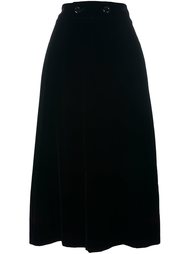 длинная велюровая юбка Saint Laurent