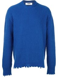 джемпер с необработанными краями MSGM