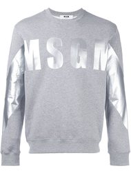 толстовка с принтом логотипа MSGM