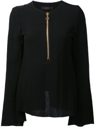 zipped neck blouse  Ellery