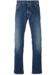 прямые джинсы с потертостями Z Zegna