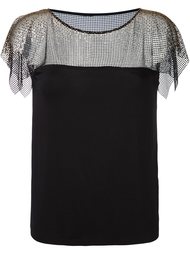блузка с кружевным слоем Versace Collection
