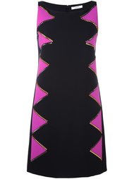 платье дизайна колор-блок с заклепками Versace Collection