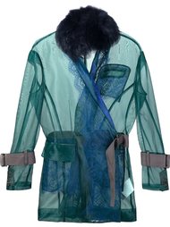 transparent belted jacket Sacai
