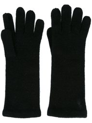 перчатки с вышитым логотипом Polo Ralph Lauren