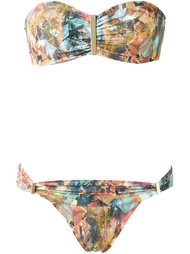 printed bandeau bikini set Lygia &amp; Nanny