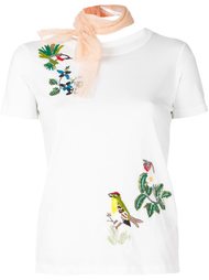 футболка с вышивкой  Red Valentino