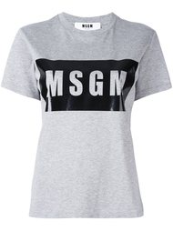 футболка с принтом логотипа MSGM