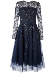 платье с пайетками Oscar de la Renta