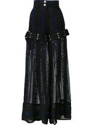 calligraphy embroidered palazzo pants Sacai