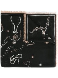 шарф 'Funny Bones'  Alexander McQueen