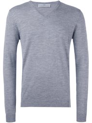 v neck jumper Grey Daniele Alessandrini
