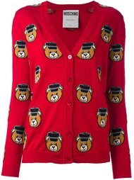 кардиган с принтом-интарсией медведей Moschino