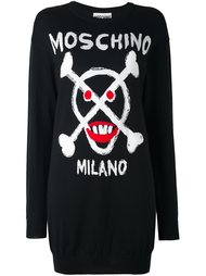 платье с принтом-интарсией черепа Moschino