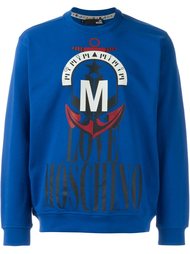 толстовка с принтом логотипа Love Moschino