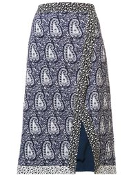 paisley slit pencil skirt Altuzarra