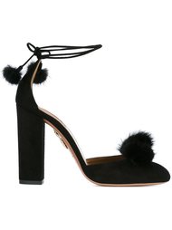 туфли-лодочки d'orsay с помпонами Aquazzura