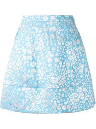 юбка А-силуэта с цветочным принтом Delpozo