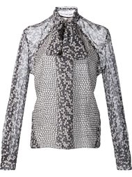 pussy bow georgette blouse Carolina Herrera