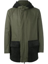 куртка с капюшоном и отделкой из овчины Fendi