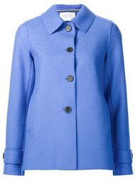 pressed wool short coat Harris Wharf London