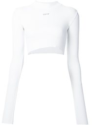 ribbed cropped knitted top Off-White