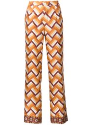 chevron print straight trousers For Restless Sleepers