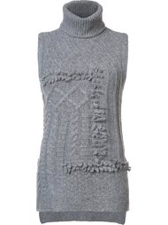 mixed knit turtleneck top Derek Lam 10 Crosby